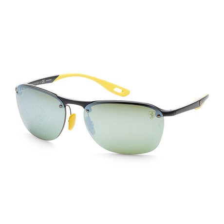 Men's RB4302M-F624H1 Polarized Sunglasses // Gray + Green + Silver