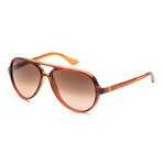 Ray-Ban // Men's RB4125-601-3F Sunglasses // Stripped Havana + Pink Gradient Brown