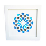 Shimmering Blue Morpho Butterfly Wing Kaleidoscope // White