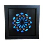 Shimmering Blue Morpho Butterfly Wing Kaleidoscope // Black