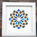 Ocean Colors Butterfly Wing Kaleidoscope // White