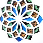 Ocean Colors Butterfly Wing Kaleidoscope // White