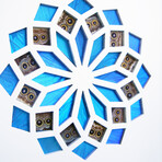 Shimmering Blue Morpho Butterfly Wing Kaleidoscope // White