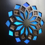 Shimmering Blue Morpho Butterfly Wing Kaleidoscope // Black