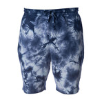 Pigment Dyed Shorts // Tie Dye Navy (XL)
