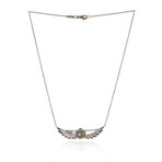 Lalique Scarabee 18k White Gold + Diamond + Cabochon Necklace  // Store Display