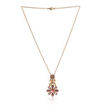 Lalique Psyche 18k Yellow Gold + Diamond + Garnet Necklace // Store Display