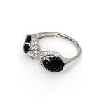 Lys 18k White Gold + Diamond + Onyx Ring // Ring Size 6.25 // Store Display