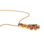 Lalique Psyche 18k Yellow Gold + Diamond + Garnet Necklace // Store Display