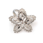 Lalique // Lys 18k White Gold + Diamond Ring // Ring Size 8.25 // Store Display (Ring Size 6)