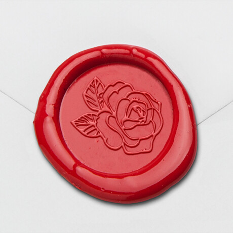 Rose Wax Seal Stamp Kit (Beech Handle)