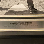Carlton Fisk // Framed + Signed // Boston Red Sox