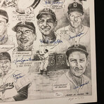Brooklyn Dodgers Stars Multi-Signed Lithograoh // Signed