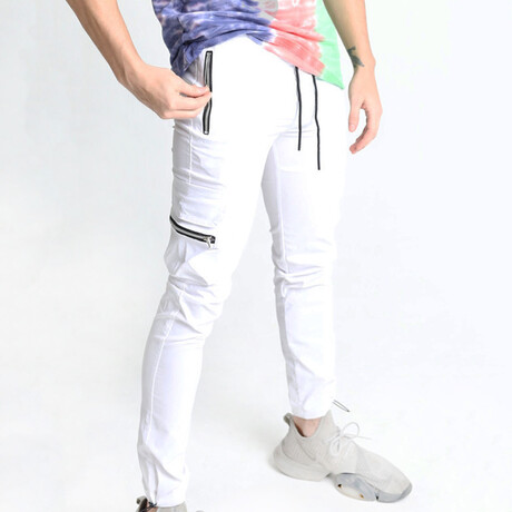 Water Zip Jogger // White (L)