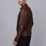 Monte Leather Jacket // Chestnut (2XL)