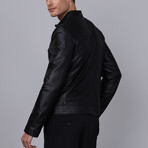 Quinn Leather Jacket // Black (3XL)
