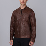 Monte Leather Jacket // Chestnut (3XL)