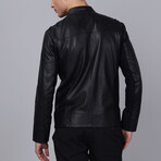 Bruce Leather Jacket // Navy (S)
