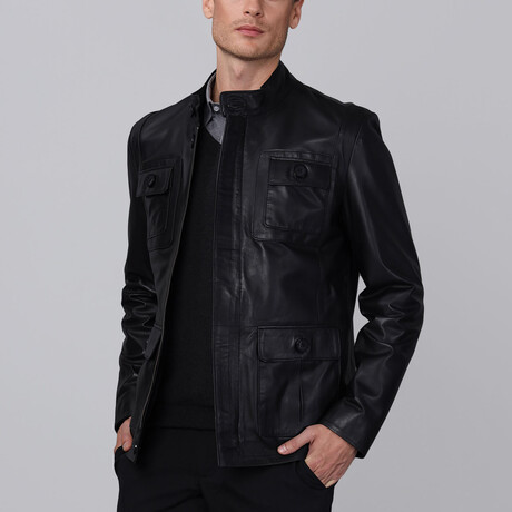 Miles Leather Jacket // Black (S) - Basics&More PERMANENT STORE - Touch ...