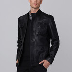 Miles Leather Jacket // Black (2XL)
