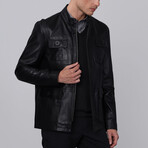 Miles Leather Jacket // Black (3XL)