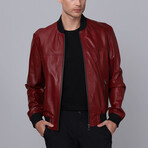 Harden Leather Jacket // Bordeaux (M)