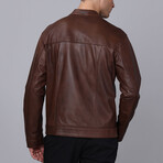 Monte Leather Jacket // Chestnut (XL)