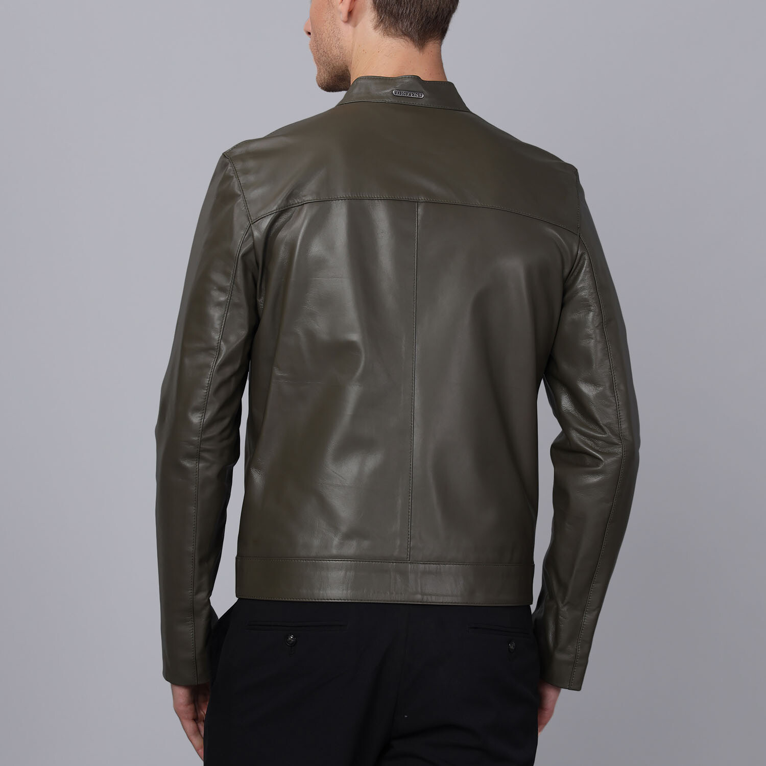 Max Leather Jacket // Dark Green (3XL) - Basics&More - Touch of Modern