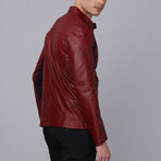 Travis Leather Jacket // Bordeaux (M)