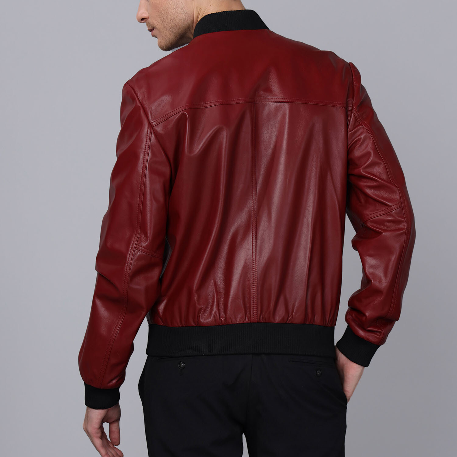 Harden Leather Jacket // Bordeaux (M) - Basics&More Leather Jackets ...
