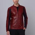 Travis Leather Jacket // Bordeaux (L)
