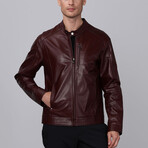 Carlos Leather Jacket // Bordeaux (L)