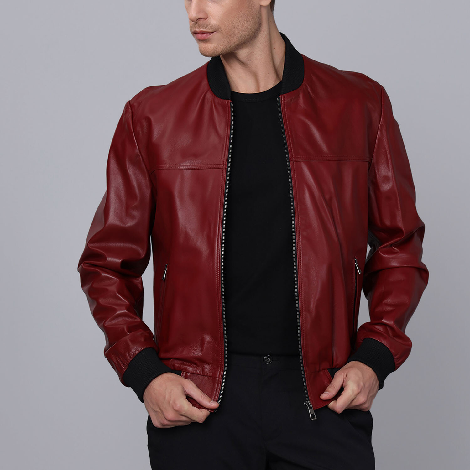 Harden Leather Jacket // Bordeaux (S) - Basics&More PERMANENT STORE ...
