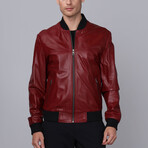 Harden Leather Jacket // Bordeaux (S)