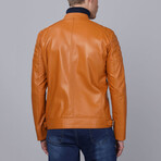 Ocean Leather Jacket // Camel (M)