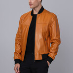 Milo Leather Jacket // Camel (3XL)
