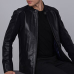 Bruce Leather Jacket // Navy (2XL)