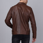Allen Leather Jacket // Chestnut (M)
