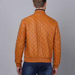 Pat Leather Jacket // Camel (XL)