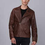 Allen Leather Jacket // Chestnut (3XL)