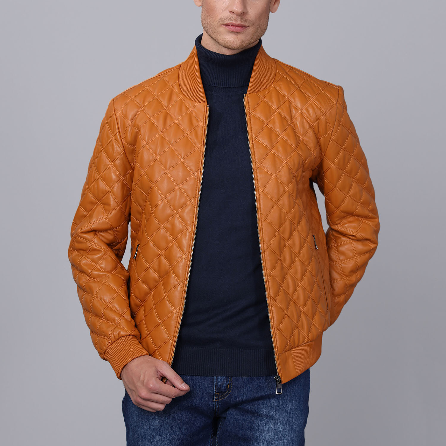 Pat Leather Jacket // Camel (2XL) - Basics&More PERMANENT STORE - Touch ...