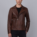 Allen Leather Jacket // Chestnut (L)