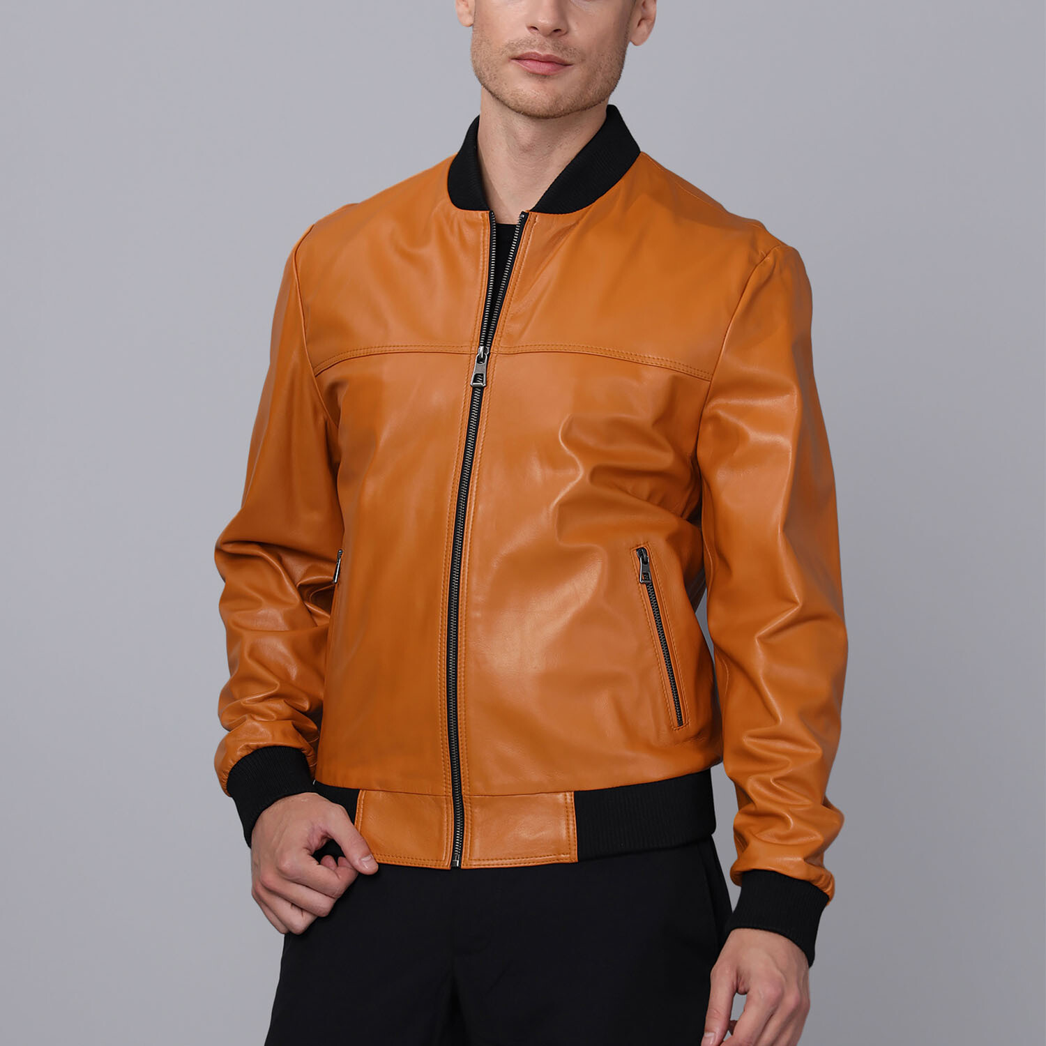 Milo Leather Jacket // Camel (XL) - Basics&More Leather Jackets - Touch ...