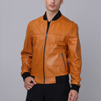 Milo Leather Jacket // Camel (XL)