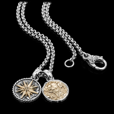 Land Ho! Necklace // Silver + Brass