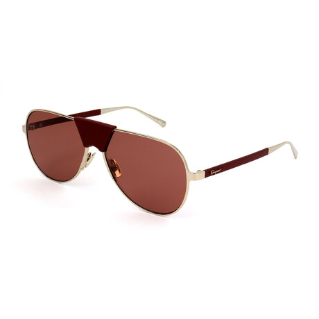 Unisex SF220SL Sunglasses // Light Gold + Burgundy