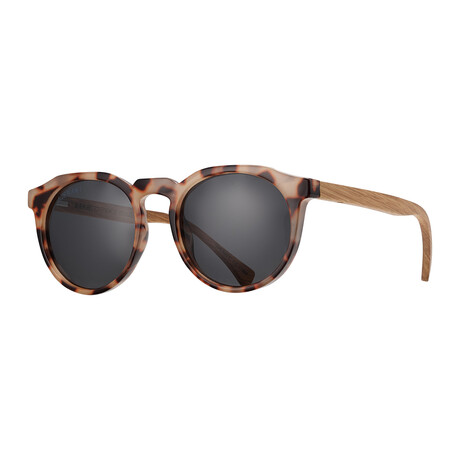 Men's Brax Polarized Sunglasses (Crystal Champagne + Walnut Wood + Gradient Brown)