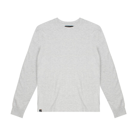 Mens Buttery Soft Long Sleeve Tee // Ash Gray (S)