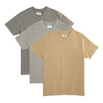 V-Neck Tee // Pack of 3 // Camel + Gray Mix + Pepper (2XL)