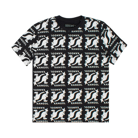 All Over Print Knit T Shirt // Black + White (S)